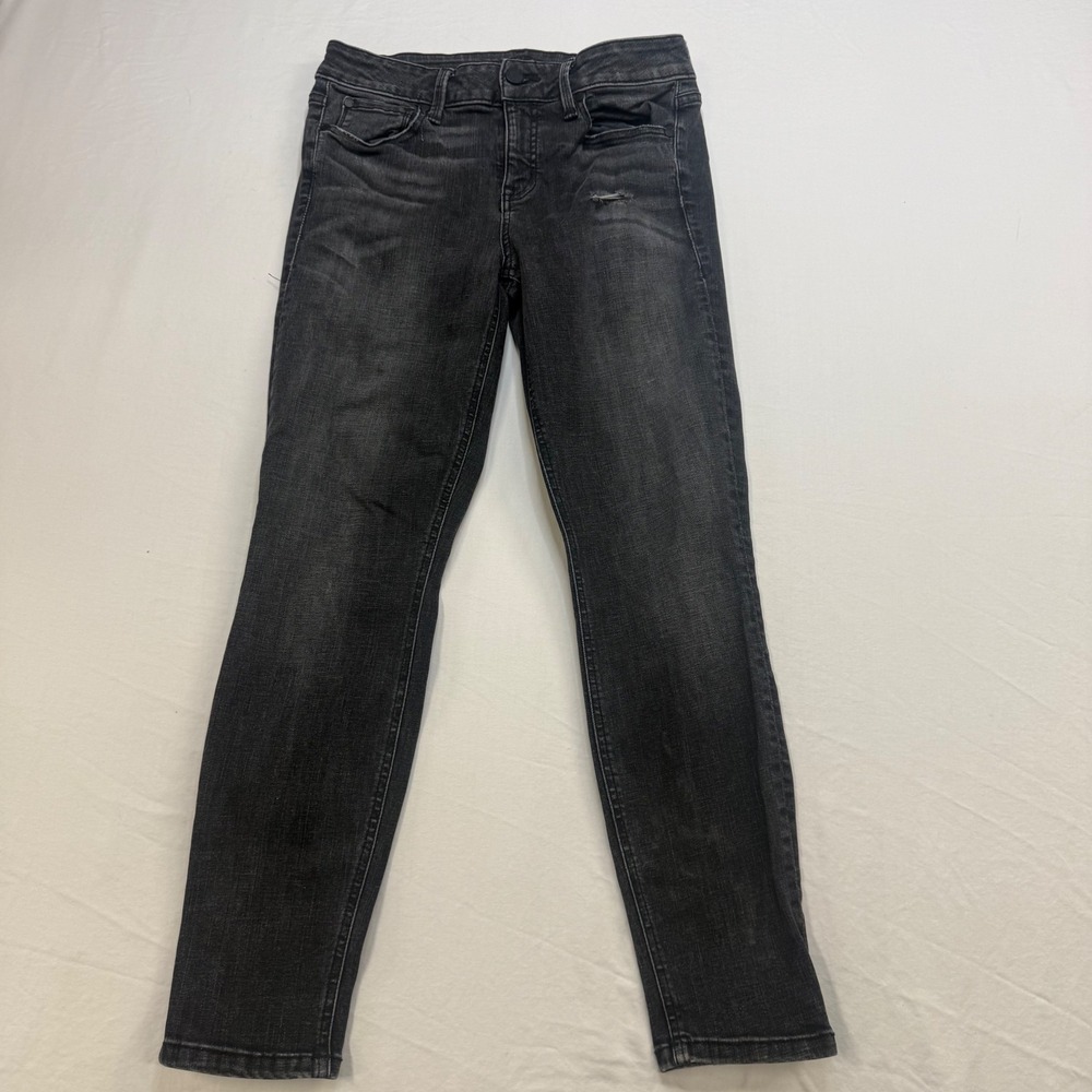 Level 99 Petite Skinny Jeans Faded Black Distressed‎ Denim 28P 1BC2A64PSFS-26